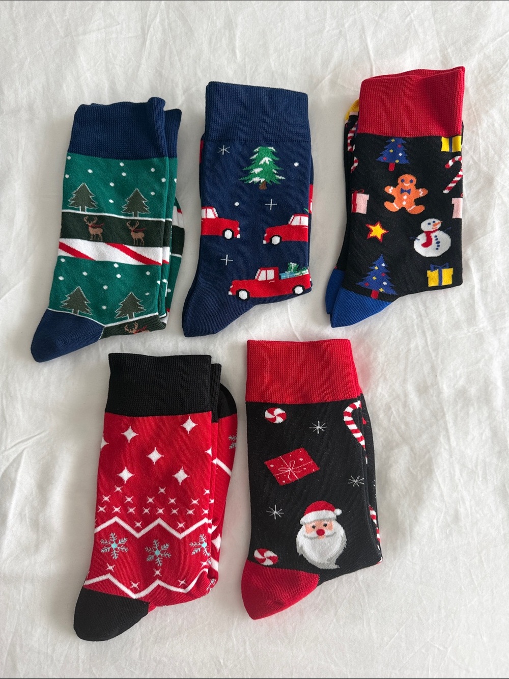 5 pack Holiday Crew Socks Pack NEW